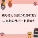 猫好きと出会うためには？にゃあのサポート紹介をご紹介！