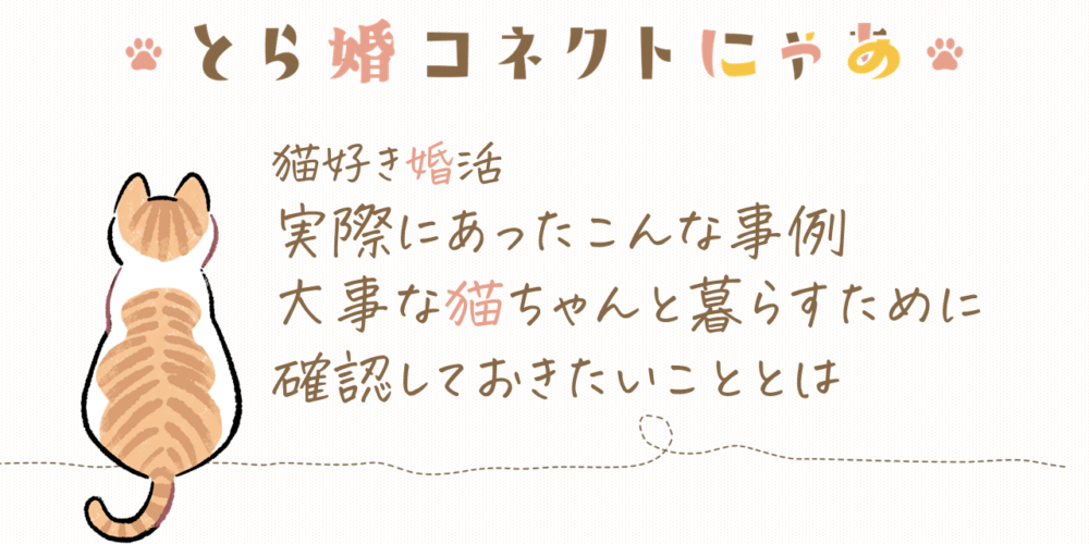 猫好き婚活　実際にあったこんな事例…大事な猫ちゃんと暮らすために確認しておきたいこととは